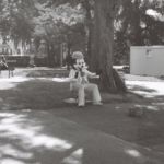 Artiste de rue déguisé en Mickey au Jardin Anglais, Genève