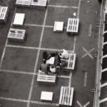 Vue plongeante sur la cour d'Arcoop, Carouge