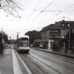 Arrivée du tram 14, Onex-Salle Communale direction Meyrin-Gravière.