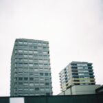 Les immeuble de l'avenue du Bois de la Chapelle depuis le chemin de la Pralée, Onex