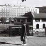 Devant l'île du Rhône, Genève, le 3 octobre 2019