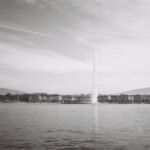 De la jetée, le jet d'eau
